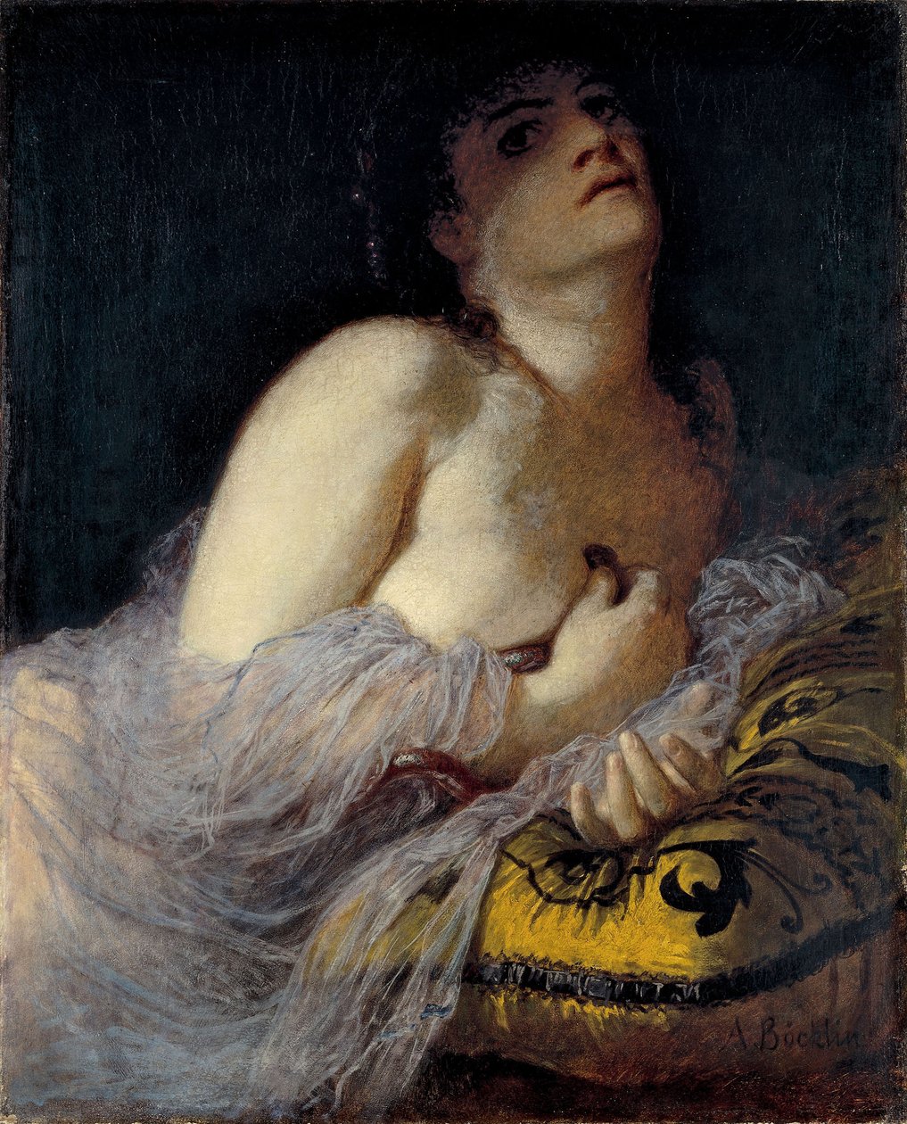 Pierwsza wersja Śmierci Kleopatry autorstwa Arnold Böcklin