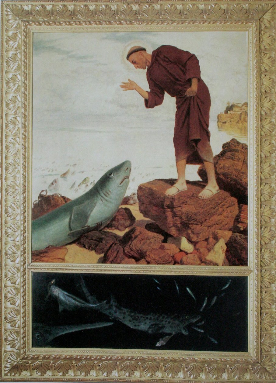 Kazanie Antoniusza autorstwa Arnold Böcklin