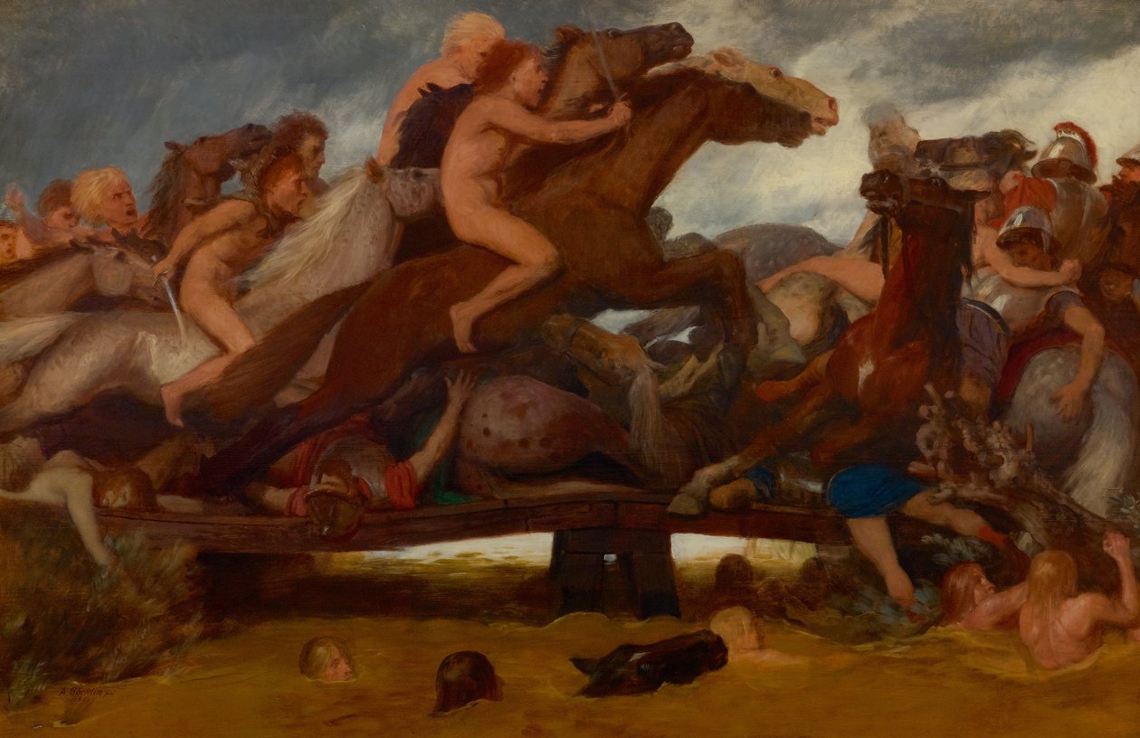 Bitwa na moście, 1889. autorstwa Arnold Böcklin
