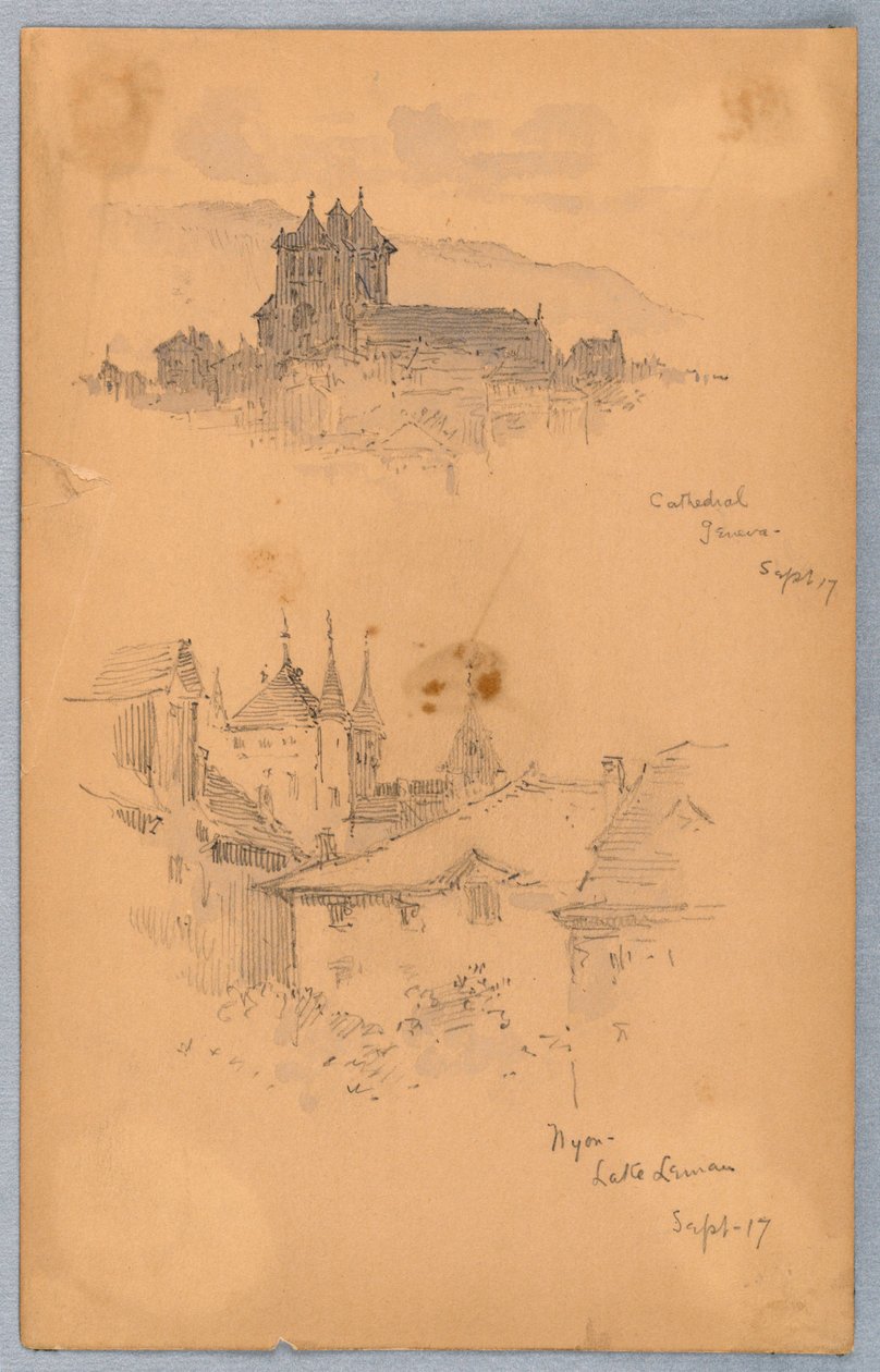 Nyon, katedra w Genewie autorstwa Arnold William Brunner
