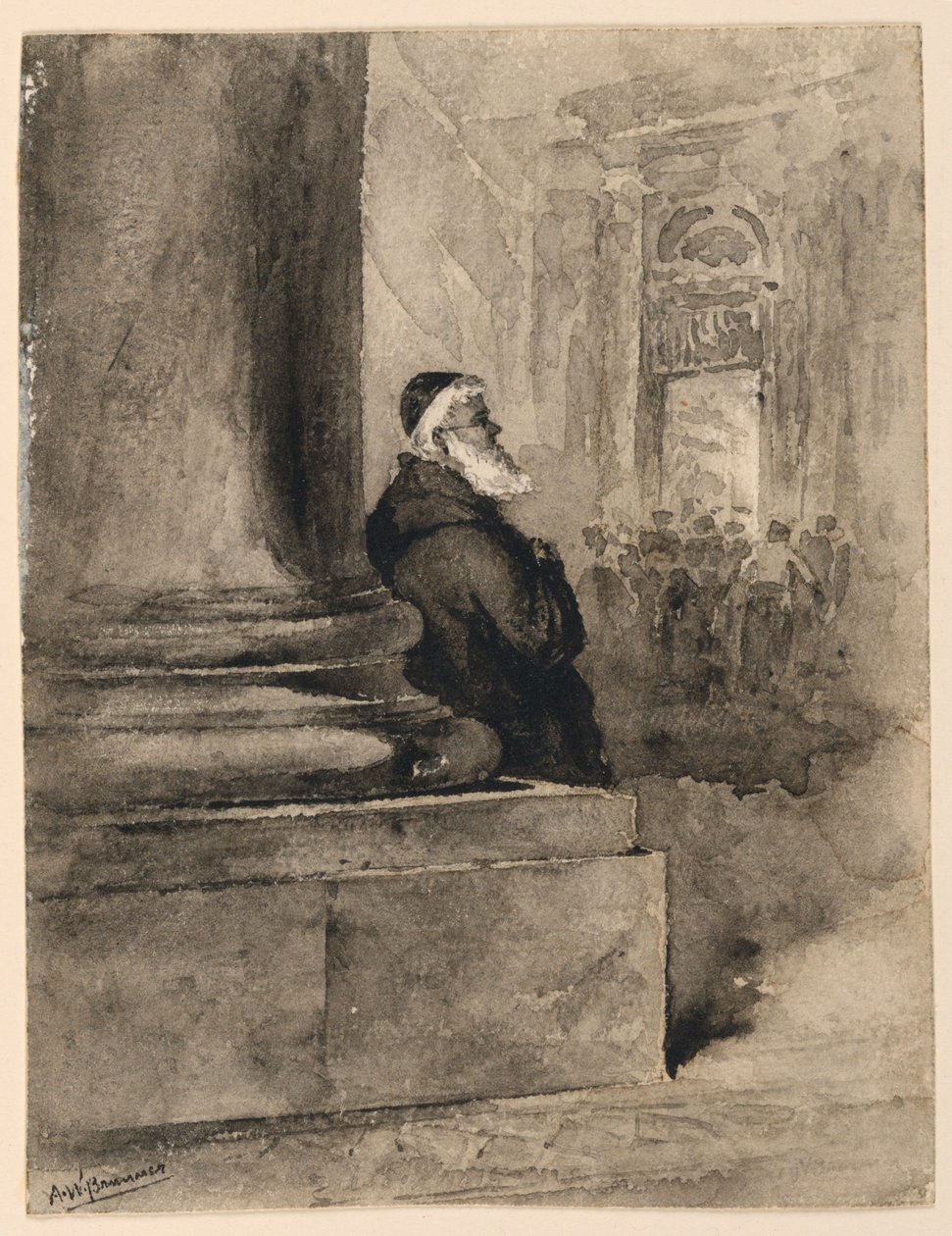 Stary mnich autorstwa Arnold William Brunner