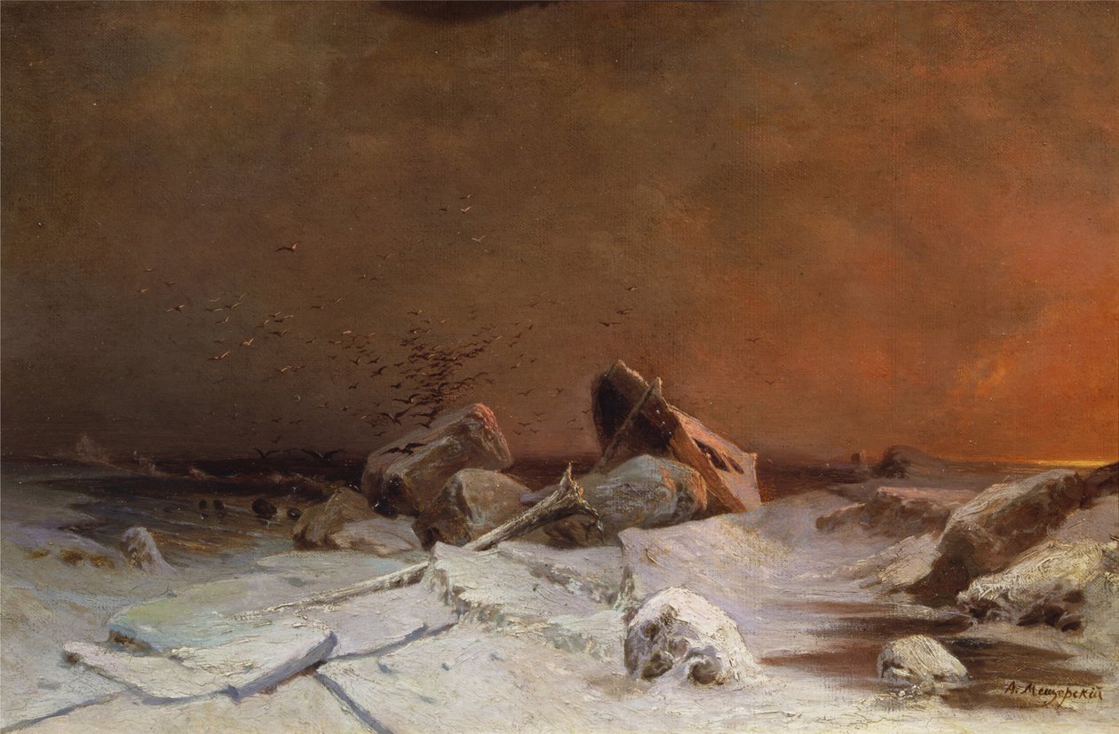 Debacle (olej na płótnie) autorstwa Arseniy Ivanovich Meshchersky