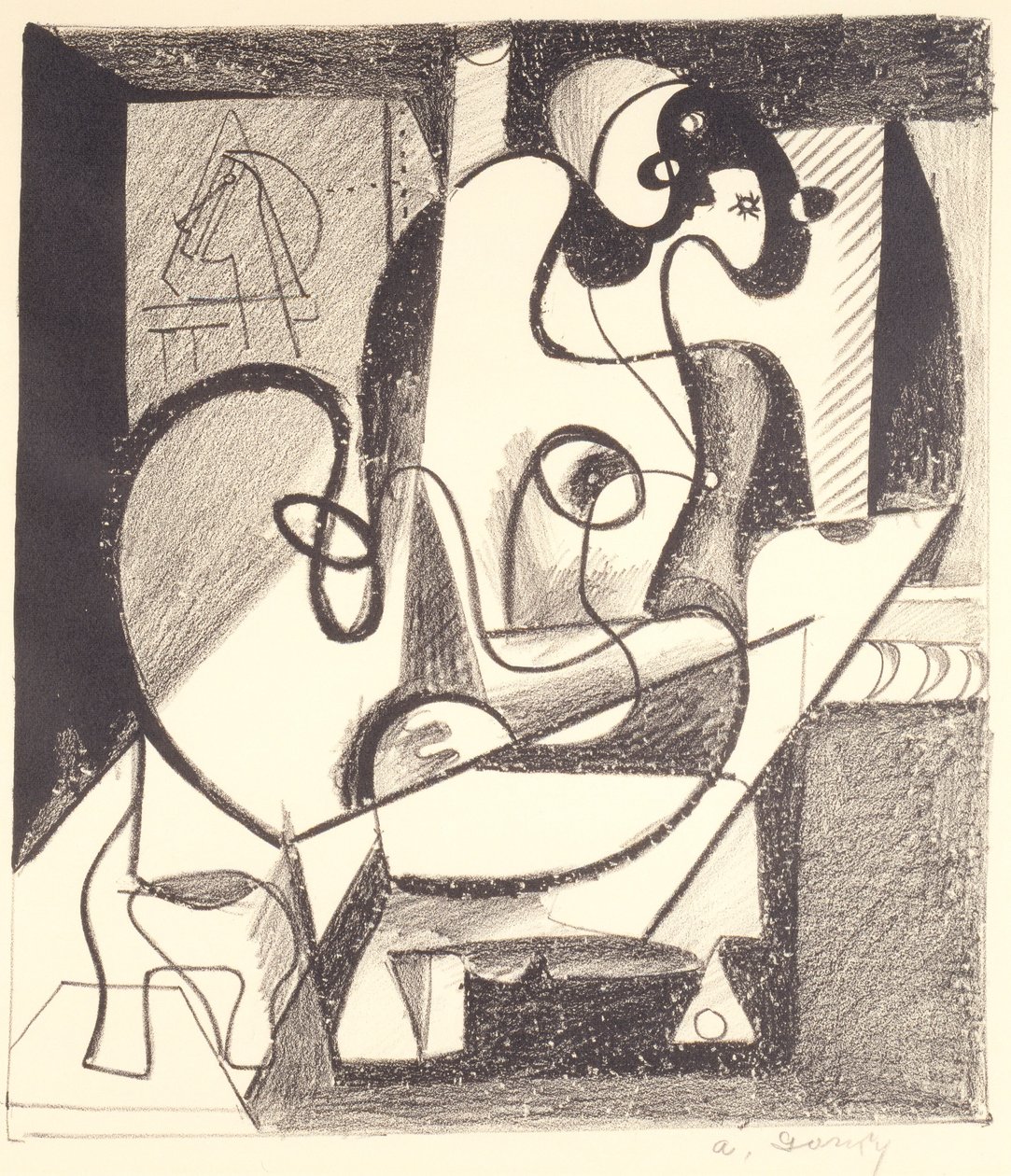 Malarz i model (The Creation Chamber) autorstwa Arshile Gorky