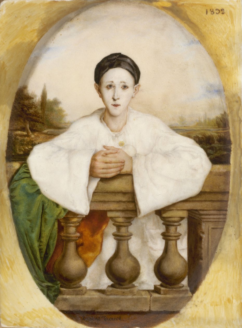 Portret Jean-Gasparda Deburau 1796-1846, 1832. autorstwa Arsène Trouvé