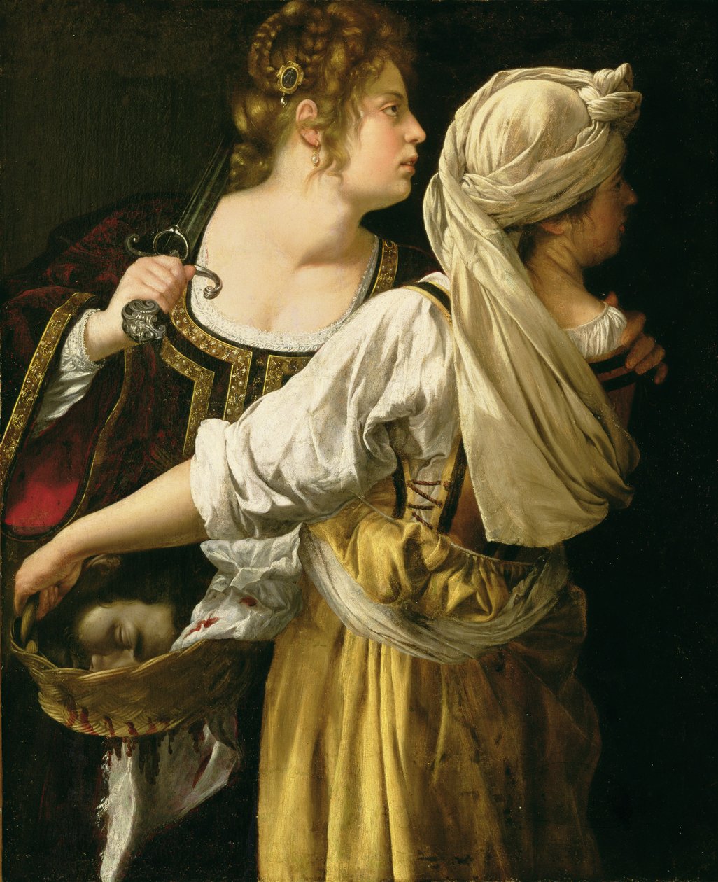 Judyta i jej służąca (olej na płótnie) autorstwa Artemisia Gentileschi