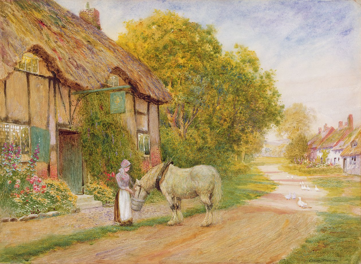 Przed Village Inn autorstwa Arthur Claude Strachan