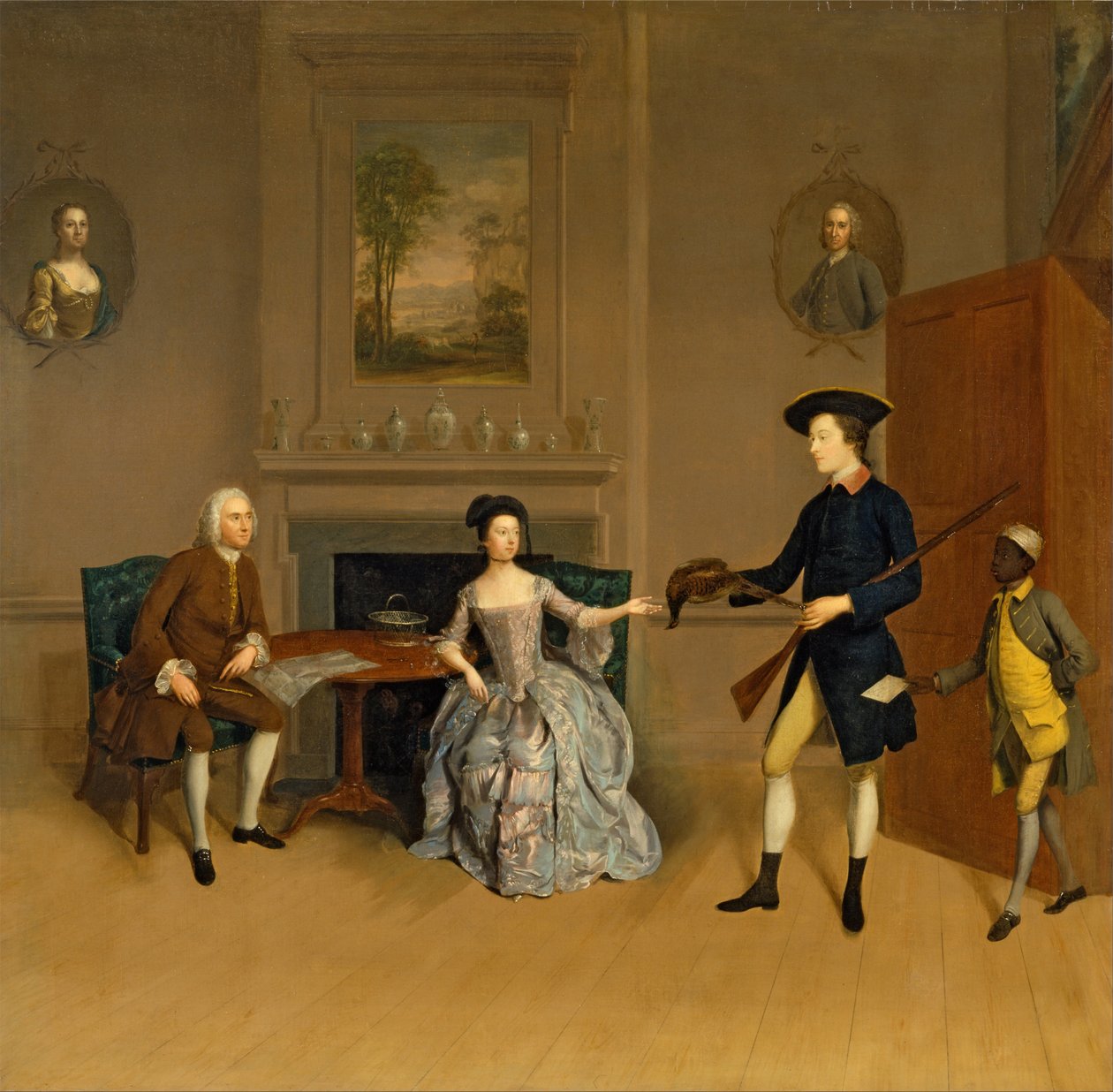John Orde, jego żona Anne i jego najstarszy syn William autorstwa Arthur Devis