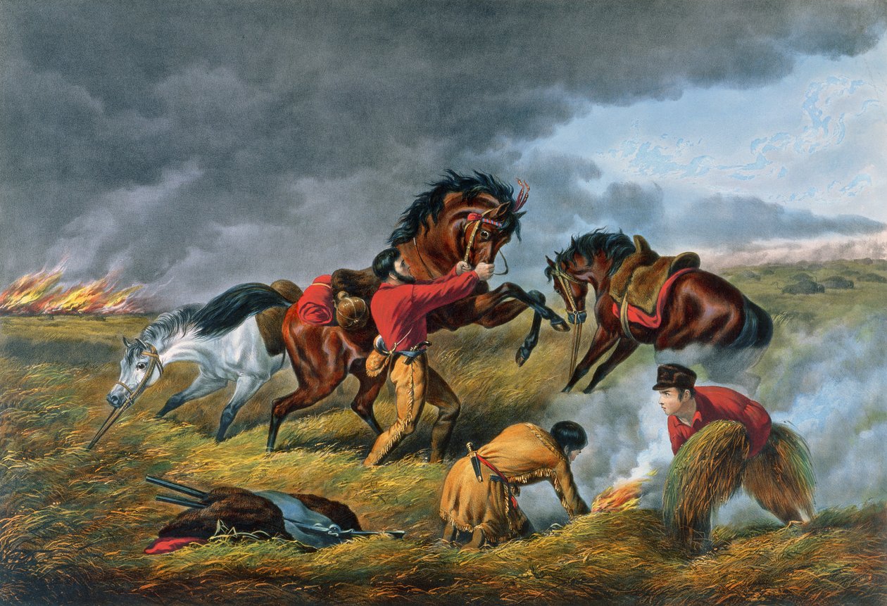 Życie na prerii, wyd. autorstwa Currier i Ives, Nowy Jork, 1862 autorstwa Arthur Fitzwilliam Tait