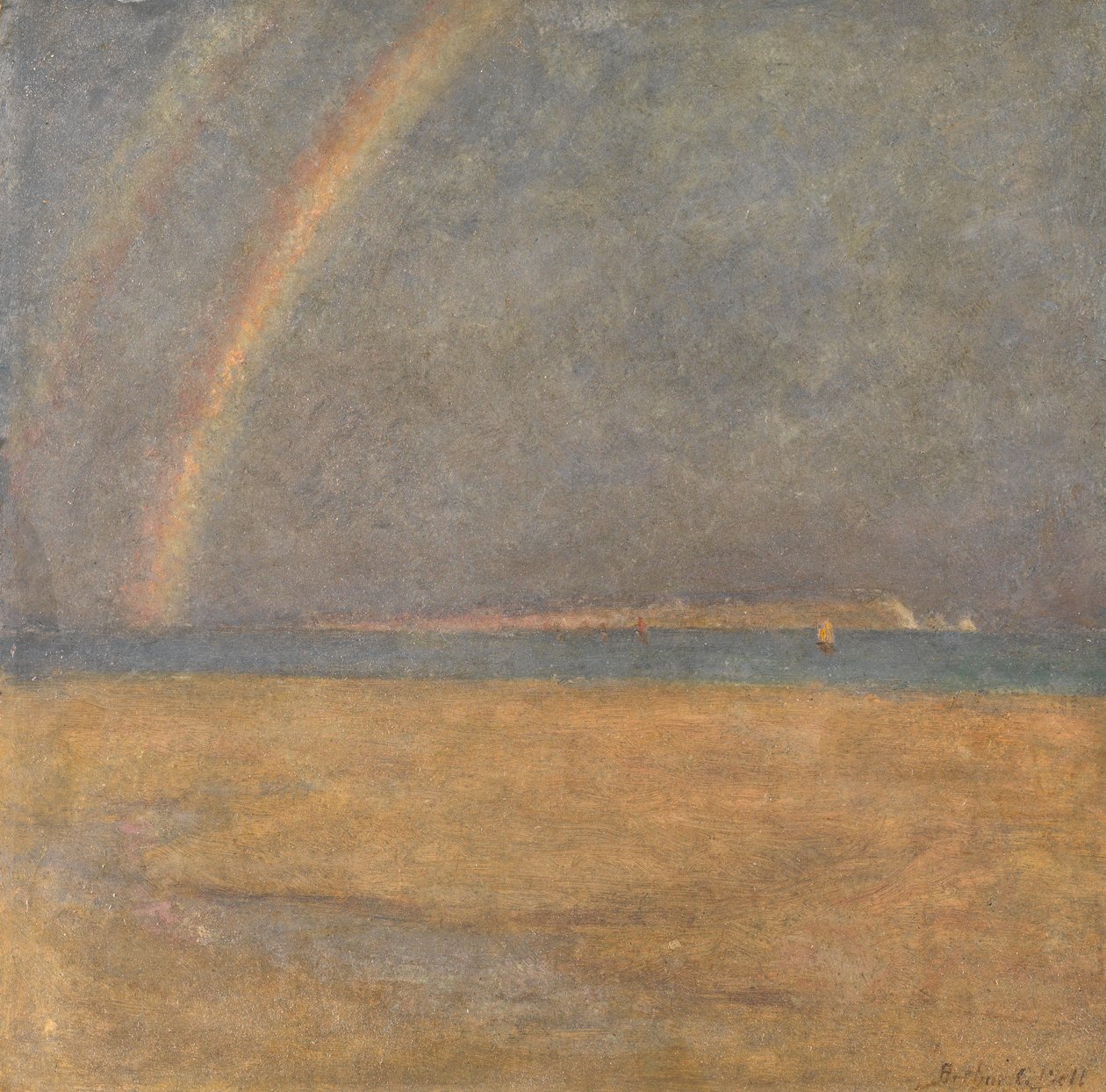 Tęcza nad The Needles, Isle of Wight, ok. 1890 autorstwa Arthur George Bell