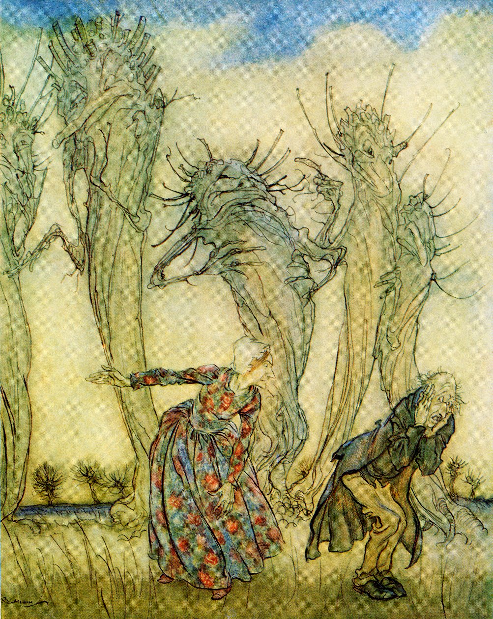 Pan i pani ocet, z angielskich bajek opowiedzianych przez F.A. Steela, 1927 autorstwa Arthur Rackham
