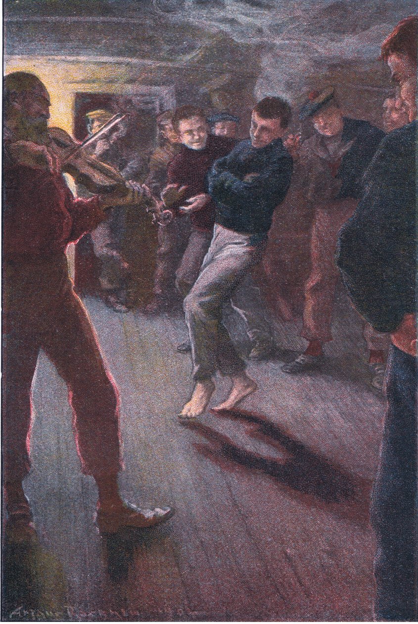 Chłopiec mógł zatańczyć rybackiego jiga. autorstwa Arthur Rackham