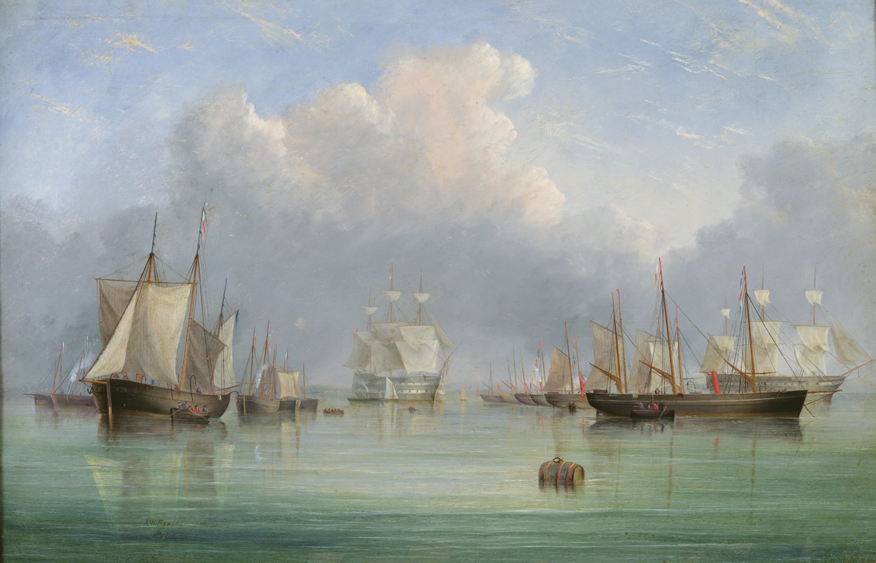 Odpływa z Ryde autorstwa Arthur Wellington Fowles
