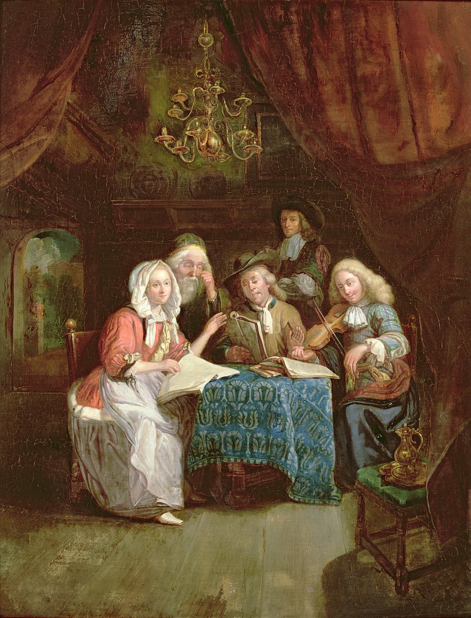 Postacie wokół stołu autorstwa Arthur Wesley Dow