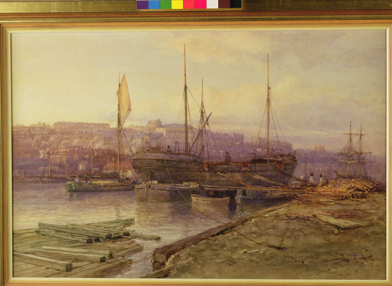 Doki w Bristolu, 1896 r. autorstwa Arthur Wilde Parsons