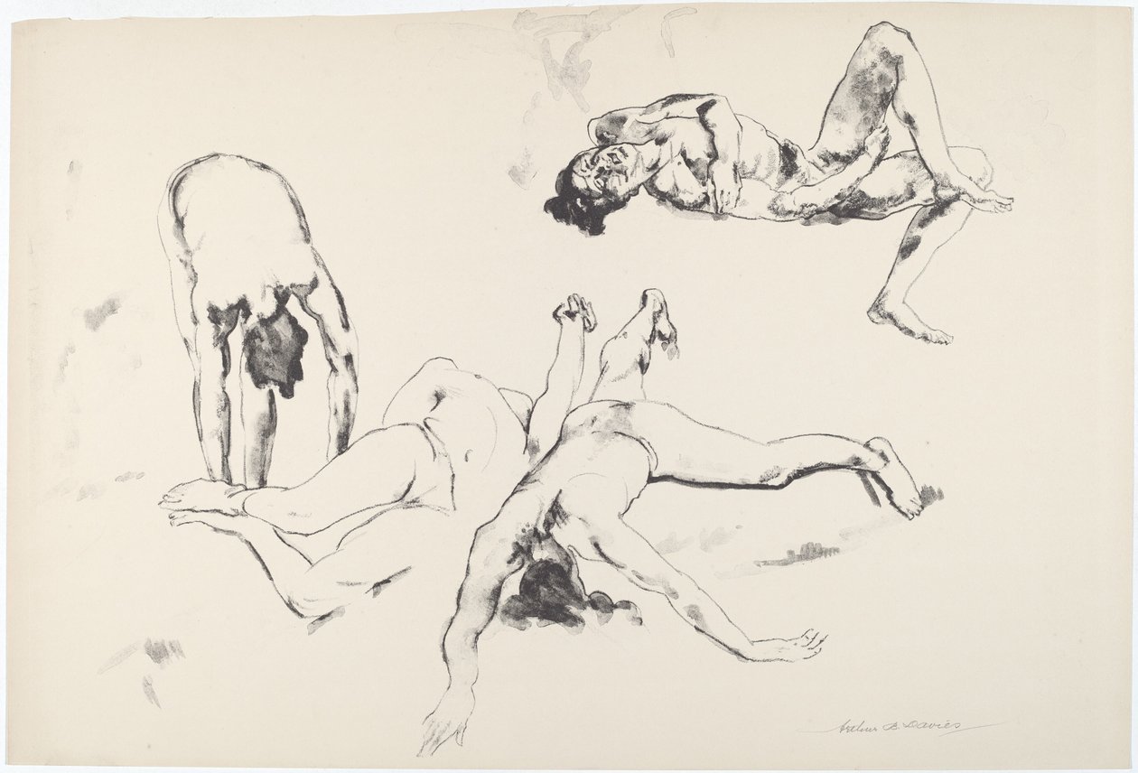 Mężczyźni w agonii autorstwa Arthur B. Davies