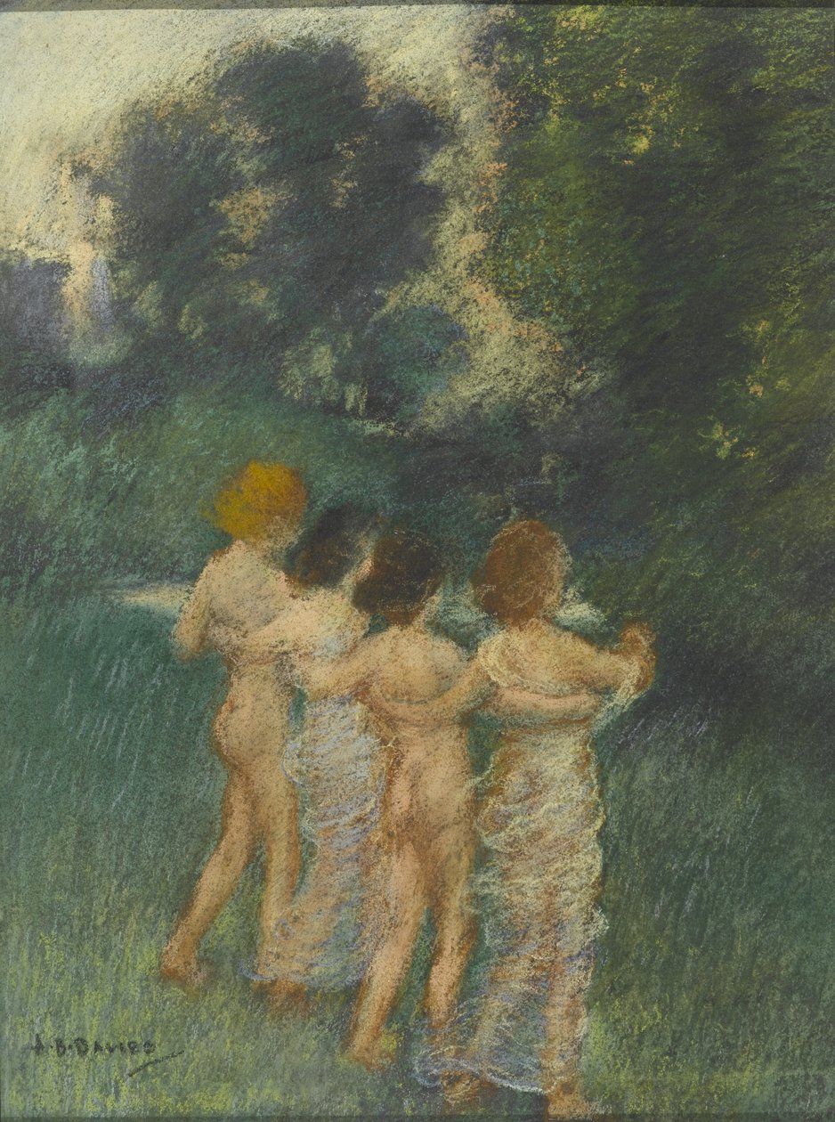 Cherubianki, 1900 (pastel nad wc) autorstwa Arthur Bowen Davies