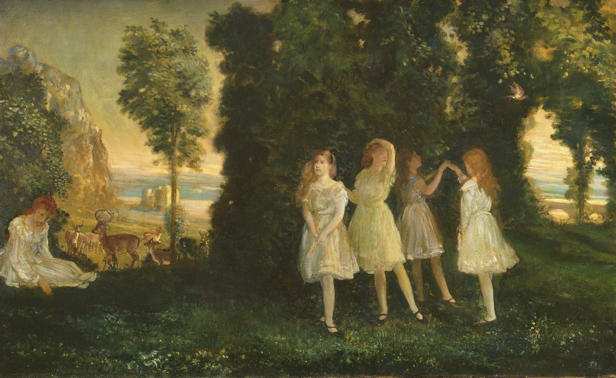 Tańczące dzieci, 1902 autorstwa Arthur Bowen Davies