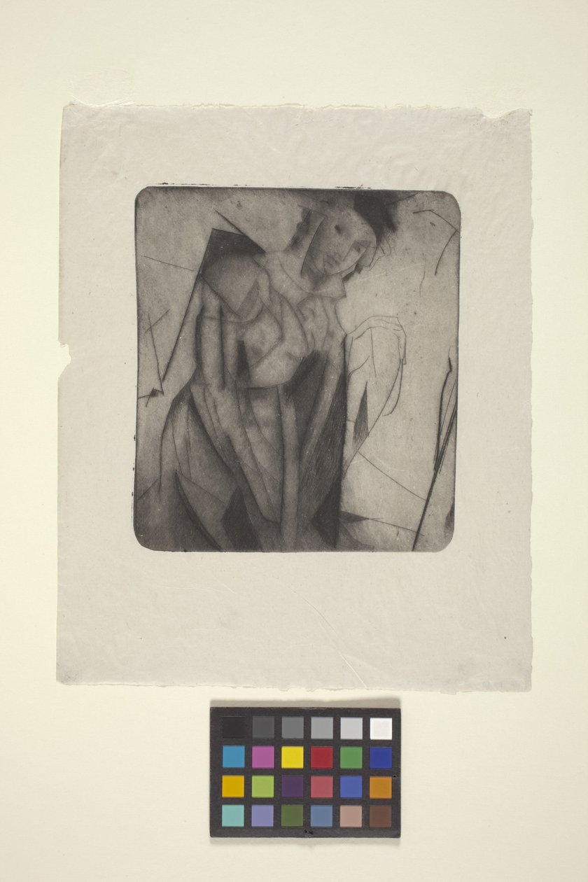 Rysunek w szkle (sucha igła) autorstwa Arthur Bowen Davies