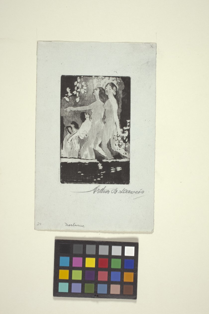 Nokturn (akwaforta) autorstwa Arthur Bowen Davies
