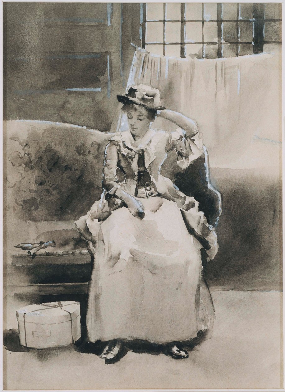 Bez tytułu (siedząca kobieta) autorstwa Arthur Bowen Davies