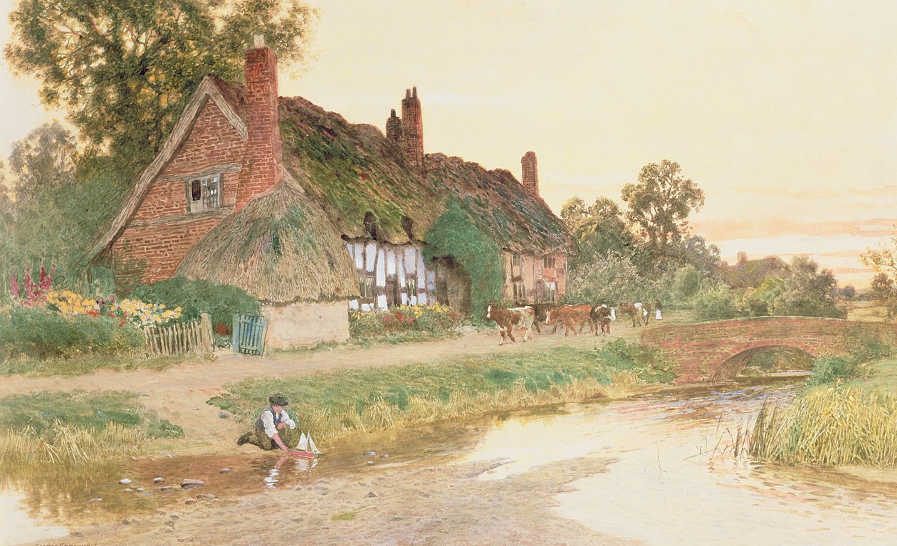 Żeglowanie łodzią autorstwa Arthur Claude Strachan