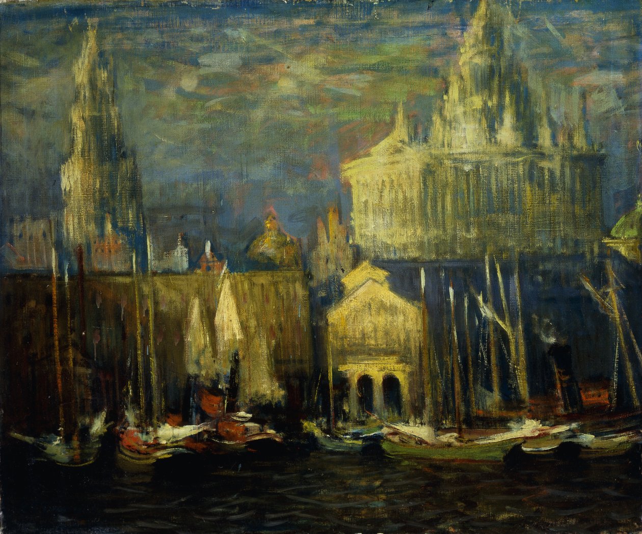 Nabrzeże w Nowym Jorku autorstwa Arthur Clifton Goodwin