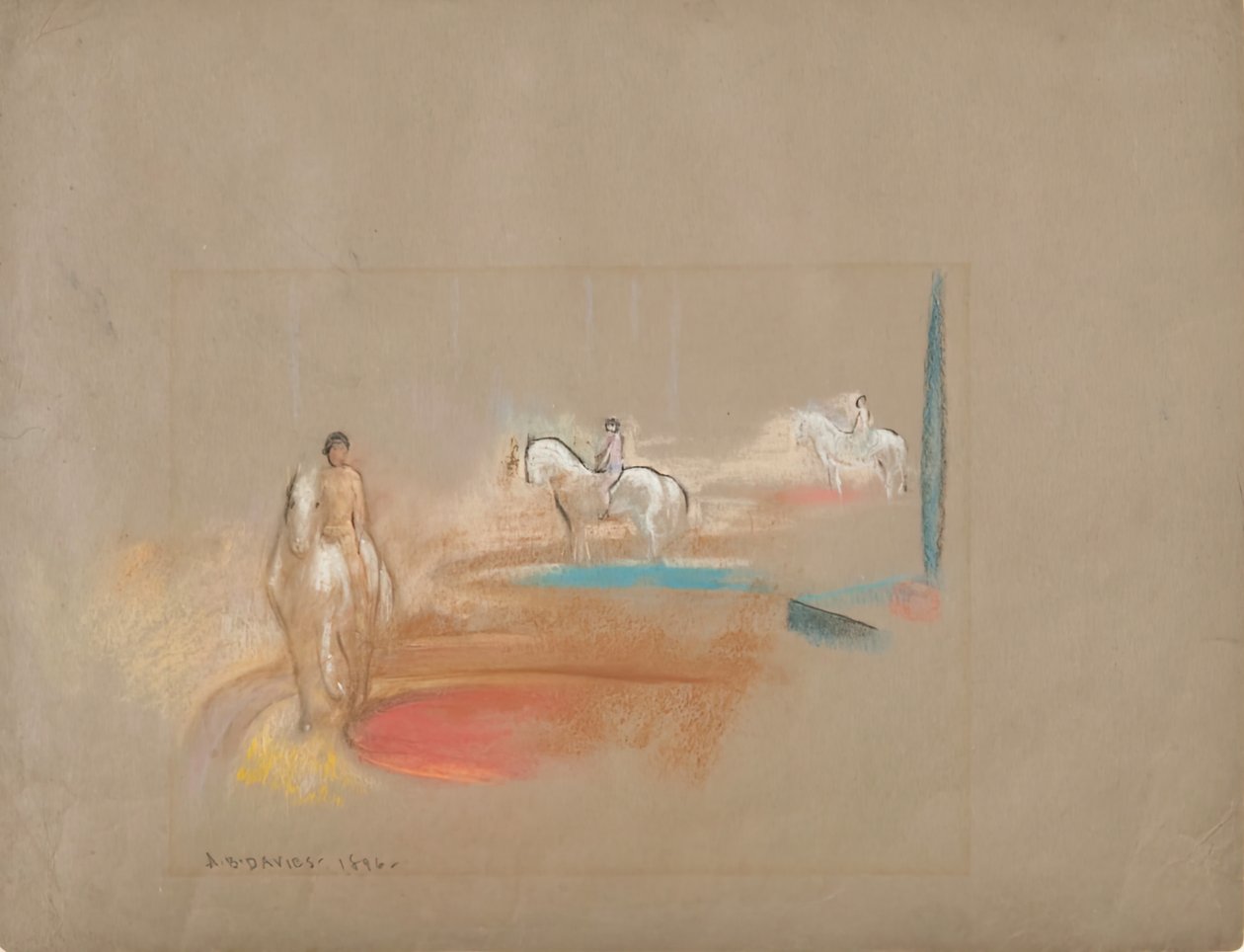 Trzech jeźdźców, 1896. autorstwa Arthur Davies