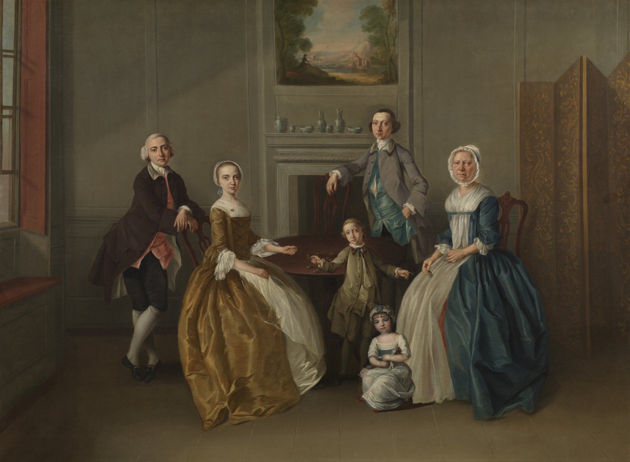 Grupa rodzinna, 1756 autorstwa Arthur Devis