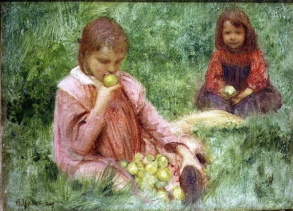 W sadzie autorstwa Arthur Hacker