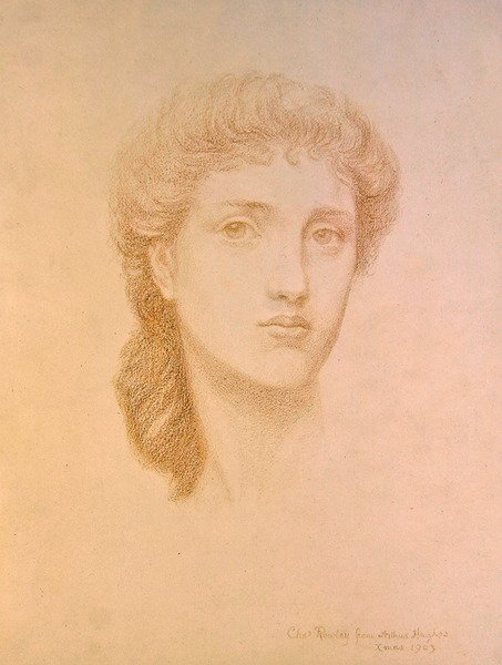 Głowa dziewczyny autorstwa Arthur Hughes