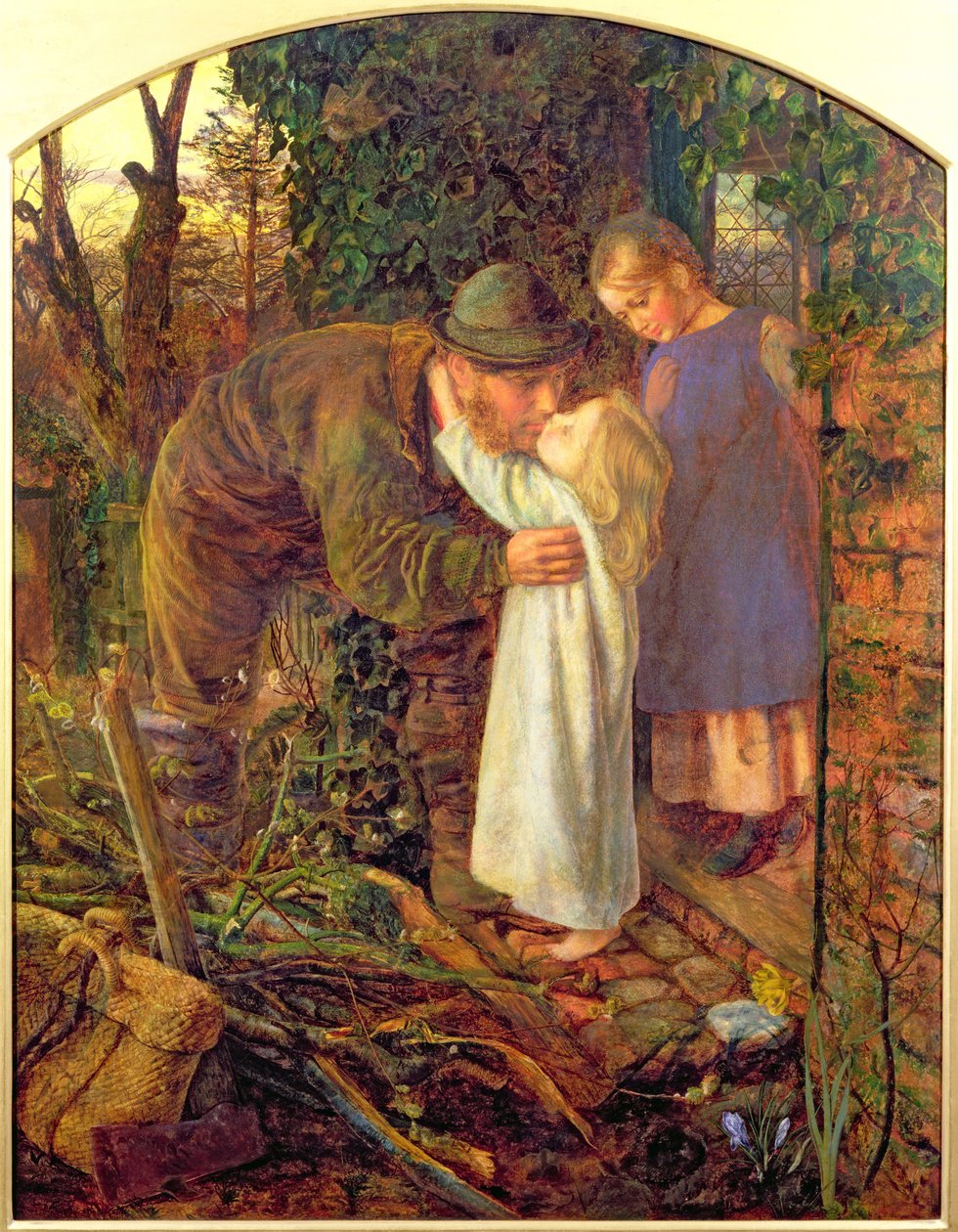 Dom z pracy, 1861 autorstwa Arthur Hughes