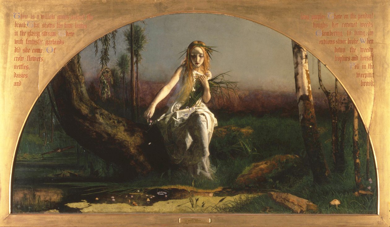 Ofelia autorstwa Arthur Hughes