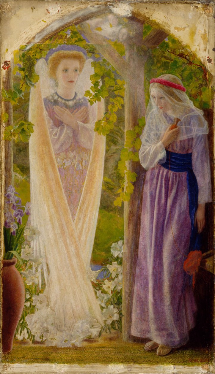 Zwiastowanie, 1858 autorstwa Arthur Hughes
