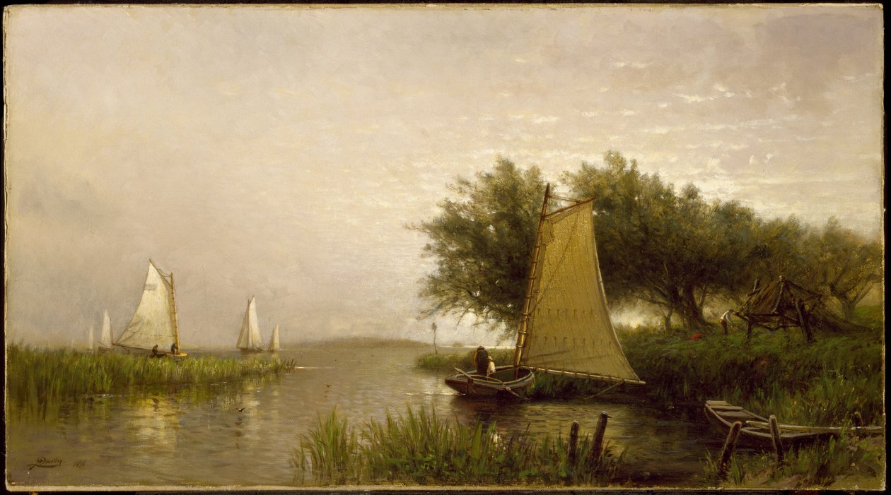 Nad zatoką Synepuxent, Maryland, 1876 r. autorstwa Arthur Quartley