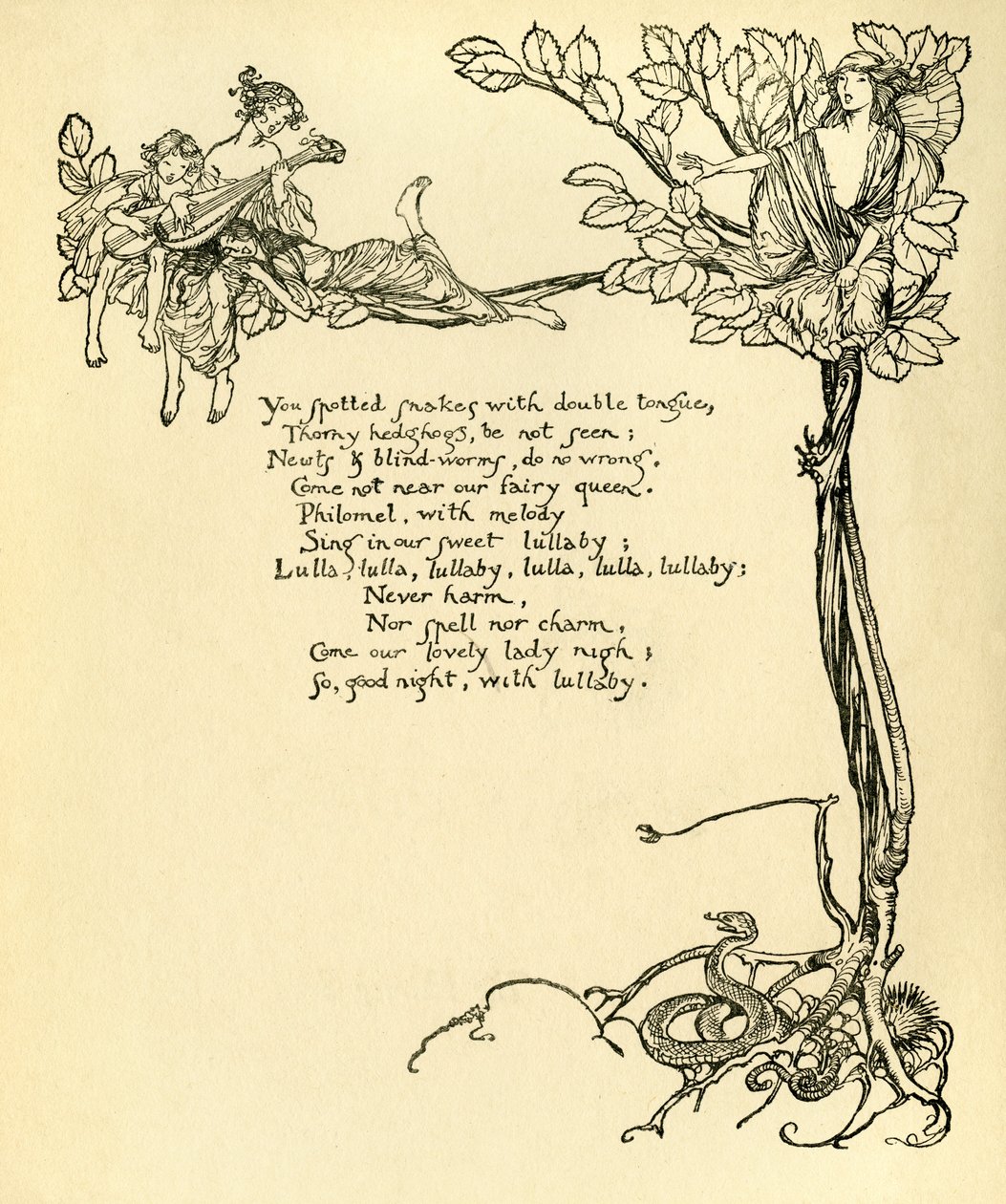 Sen nocy letniej autorstwa Arthur Rackham