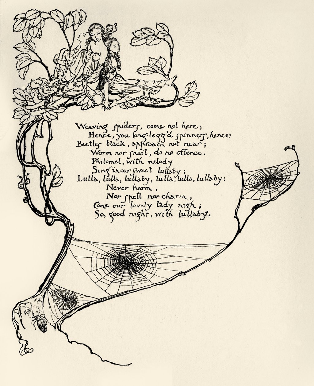 Sen nocy letniej autorstwa Arthur Rackham