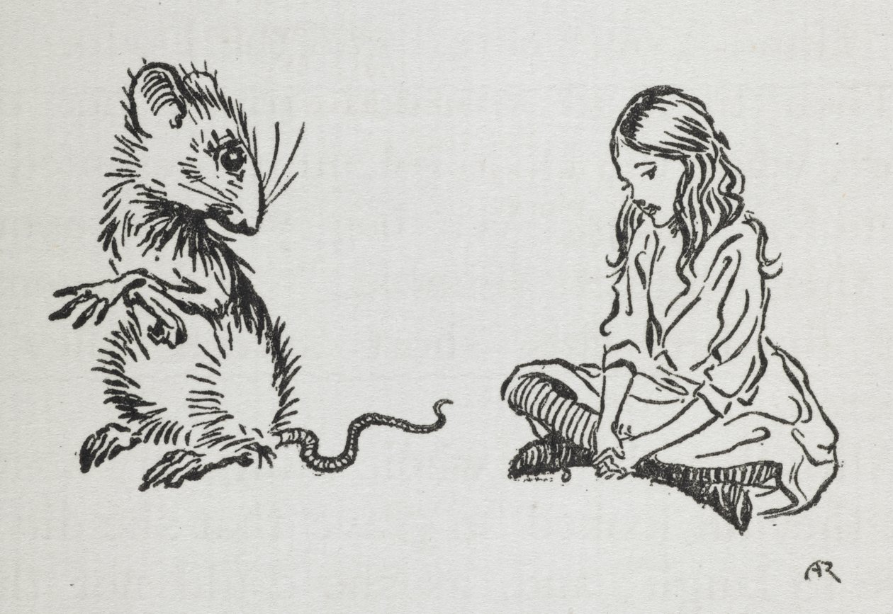 Alicja i mysz autorstwa Arthur Rackham