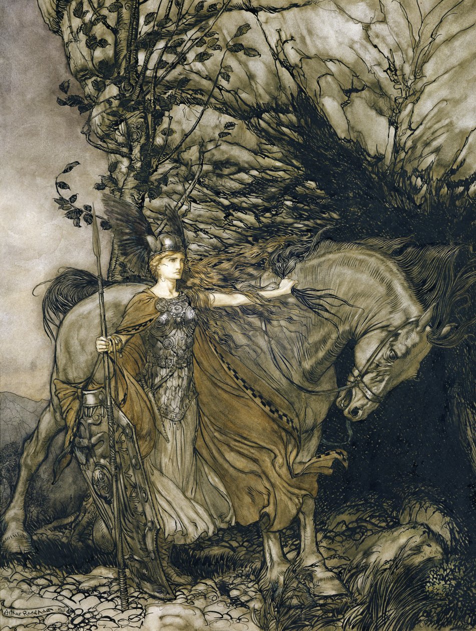 Brunhilda autorstwa Arthur Rackham