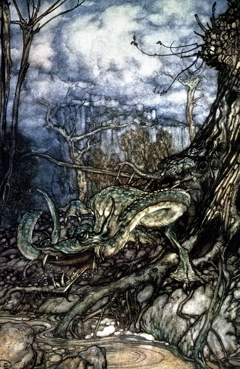 smok autorstwa Arthur Rackham
