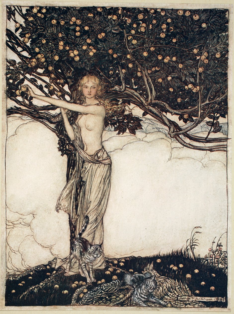 „Freia, jasna”, 1910 autorstwa Arthur Rackham