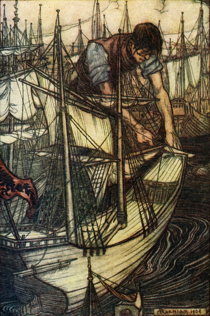 Podróże Guliwera autorstwa Jonathana Swifta autorstwa Arthur Rackham