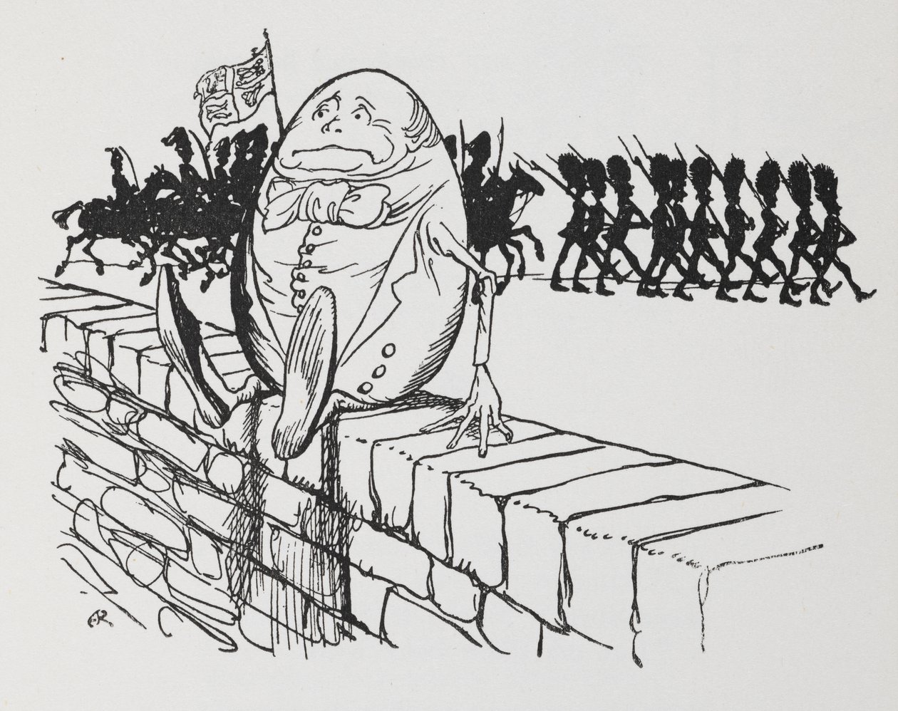 Humpty Dumpty siedział na ścianie. autorstwa Arthur Rackham