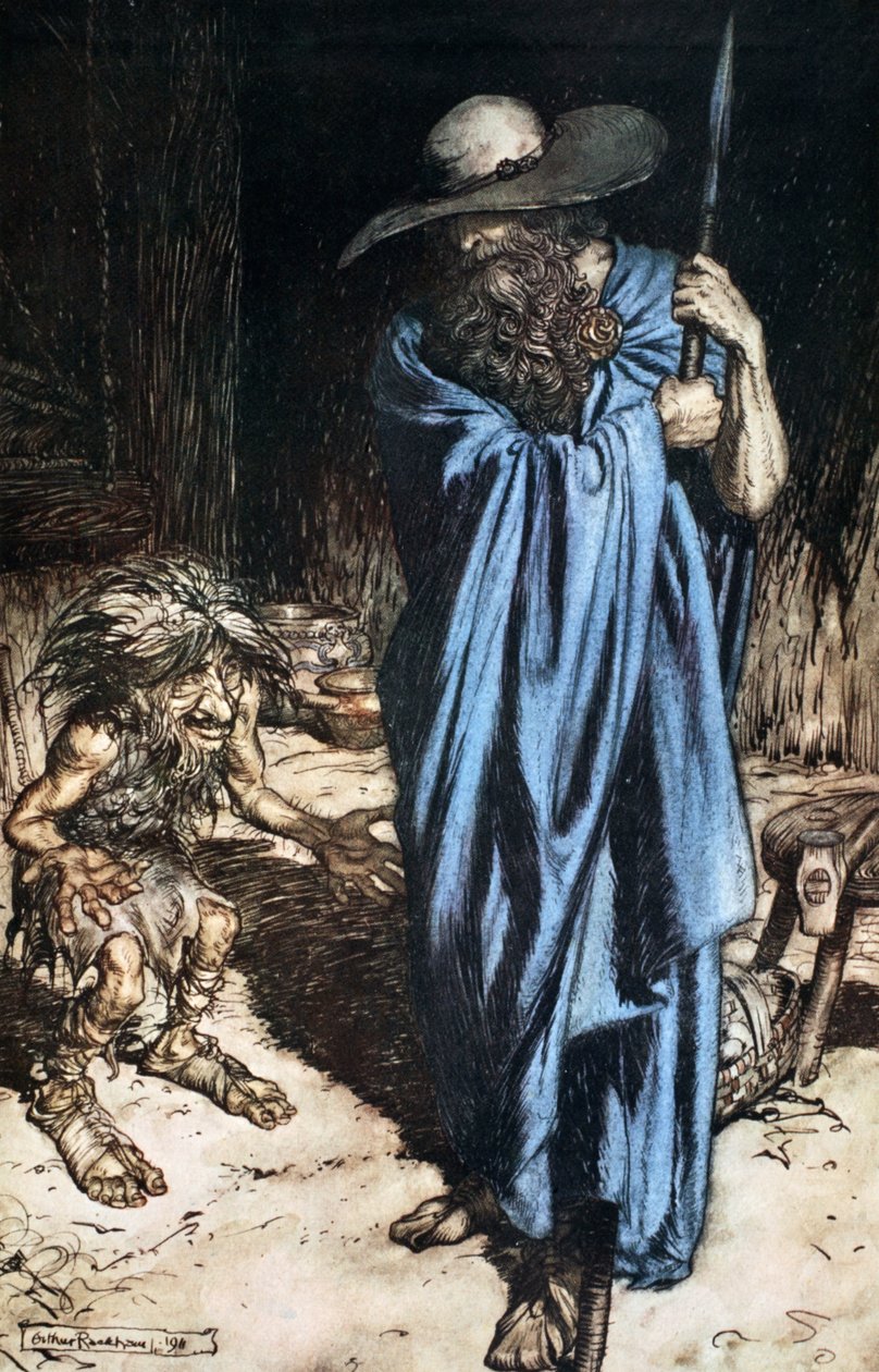 „Mim i wędrowiec”, 1924. autorstwa Arthur Rackham