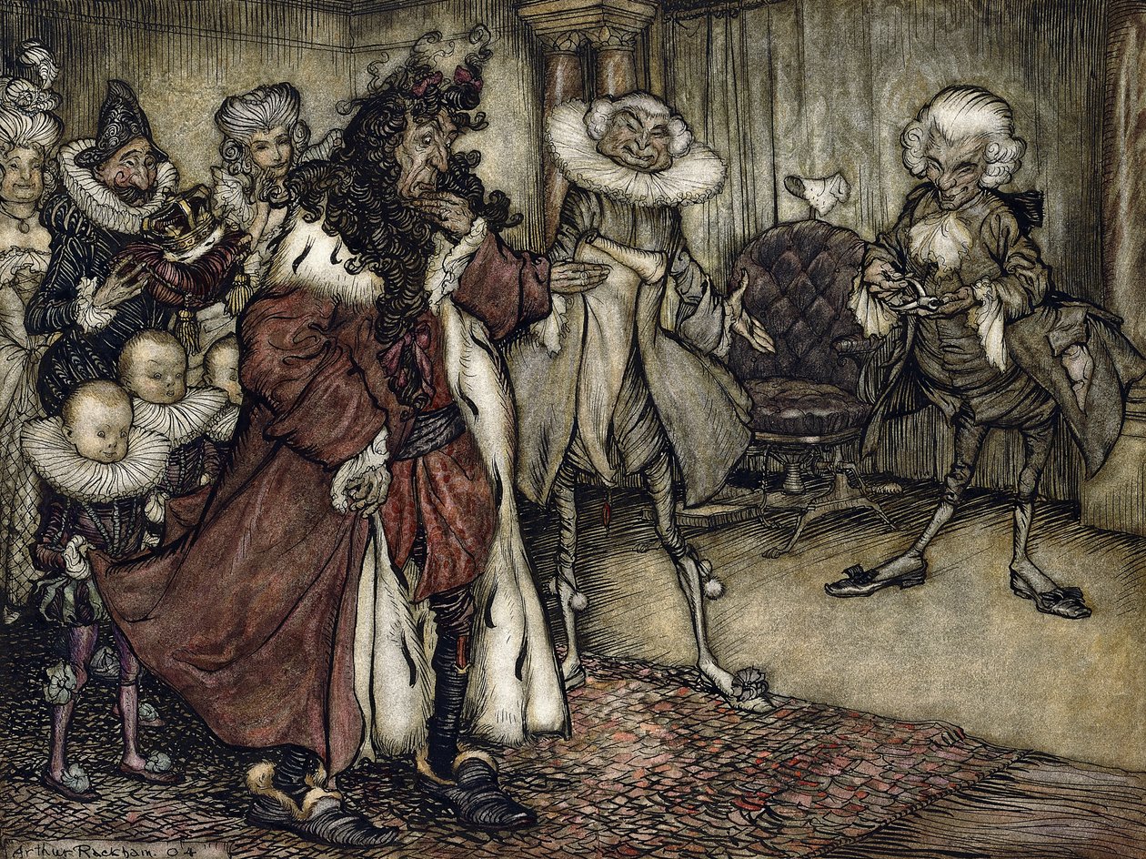 Przygotowując króla, autorstwa Arthur Rackham