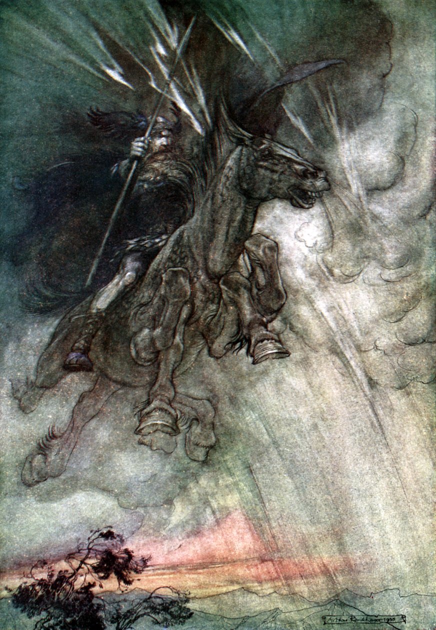 Złoto Renu Das Rheingold autorstwa Arthur Rackham