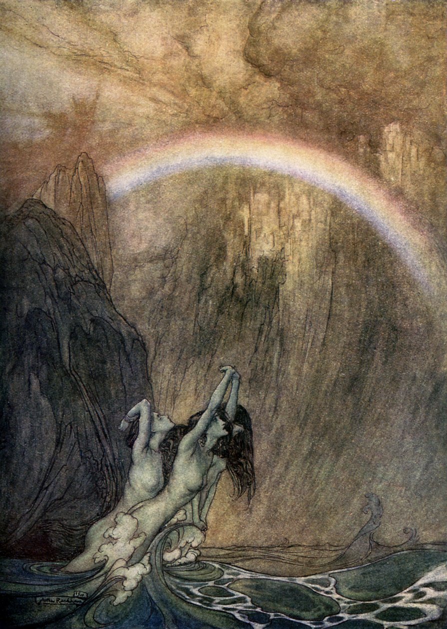 Złoto Renu Das Rheingold autorstwa Arthur Rackham