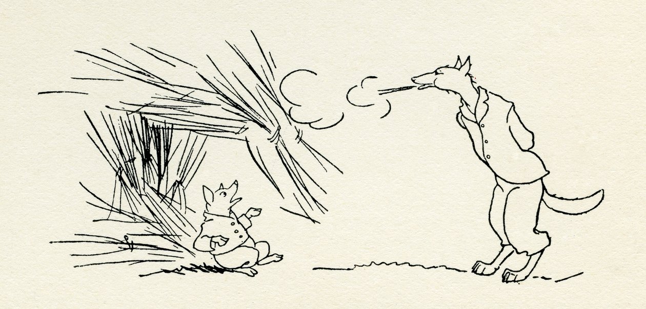Trzy małe świnki autorstwa Arthur Rackham