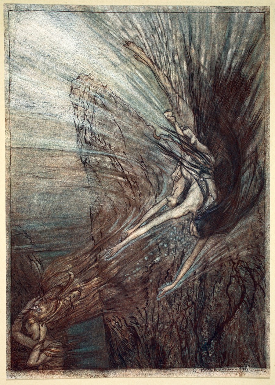 „Igraszki z Renu-Pan”, 1910. autorstwa Arthur Rackham