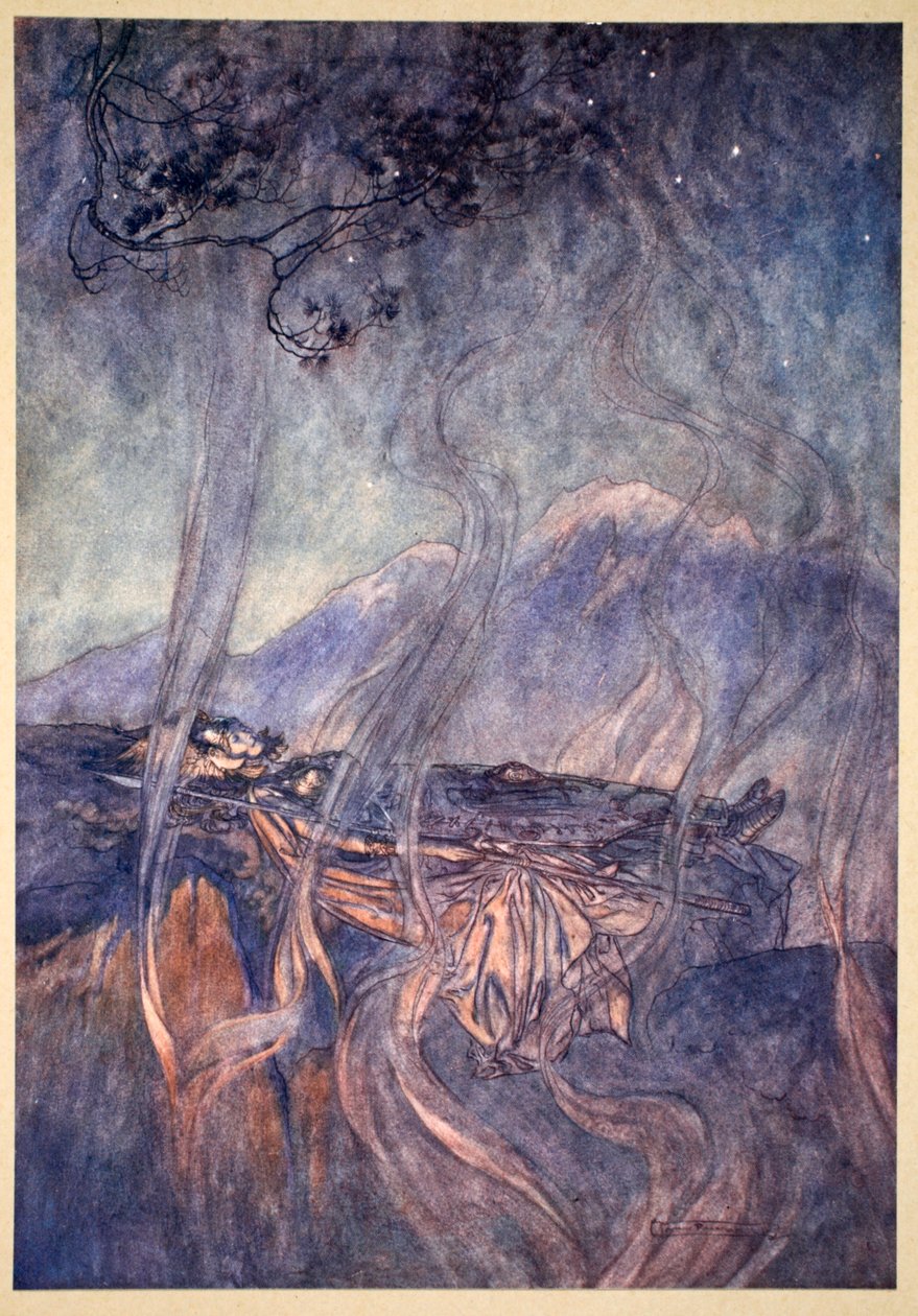 „Sen Brunhildy”, 1910. autorstwa Arthur Rackham
