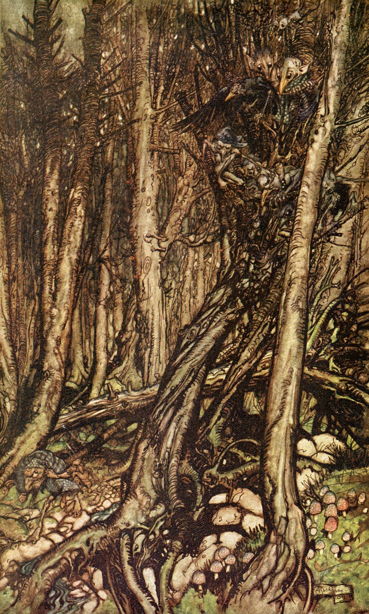 Undine autorstwa Friedricha de la Motte Fouque autorstwa Arthur Rackham